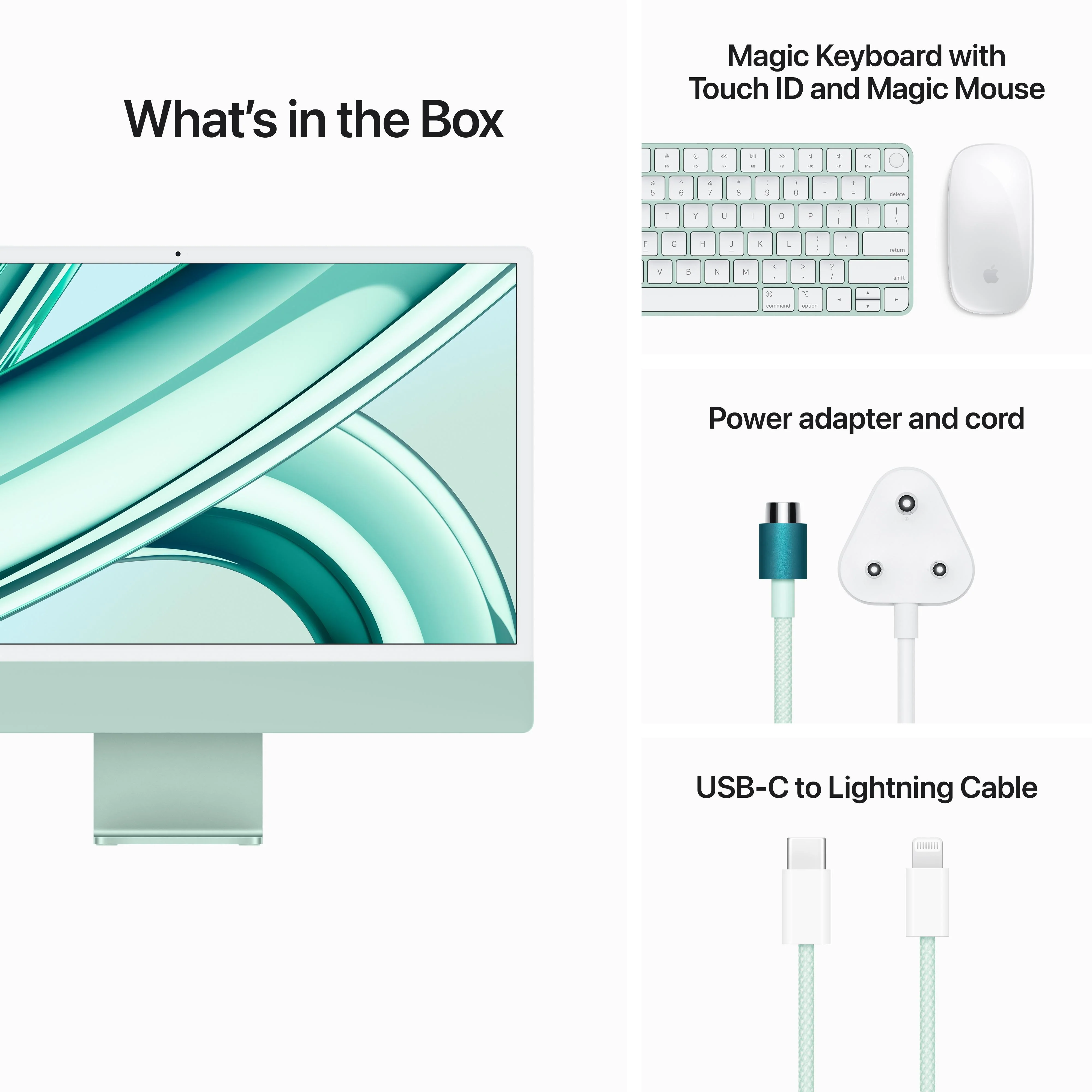 24-inch iMac with Retina 4.5K display: Apple M3 chip with 8‑core CPU and 10‑core GPU, 256GB SSD - Green - Image 9