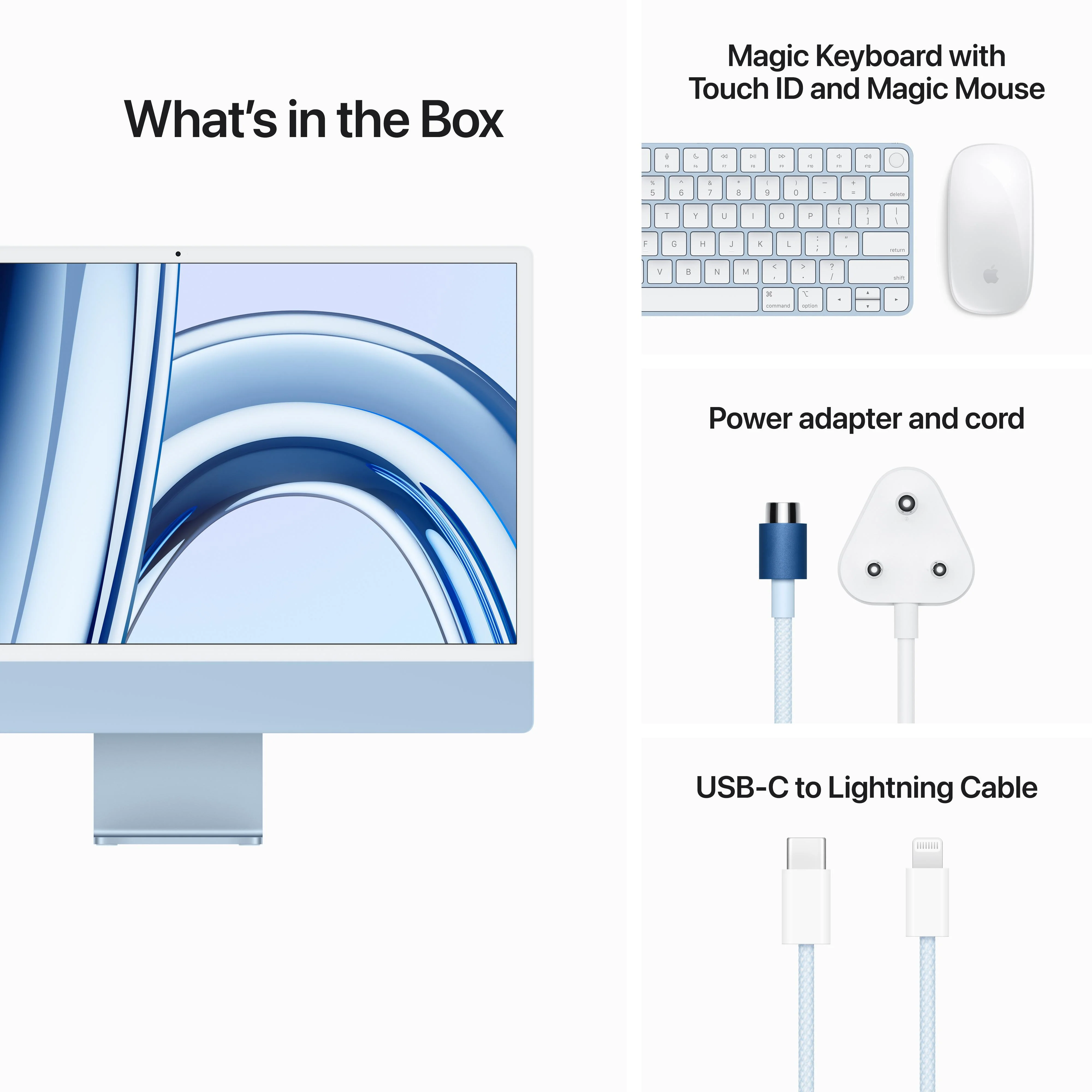 24-inch iMac with Retina 4.5K display: Apple M3 chip with 8‑core CPU and 10‑core GPU, 512GB SSD - Blue - Image 9
