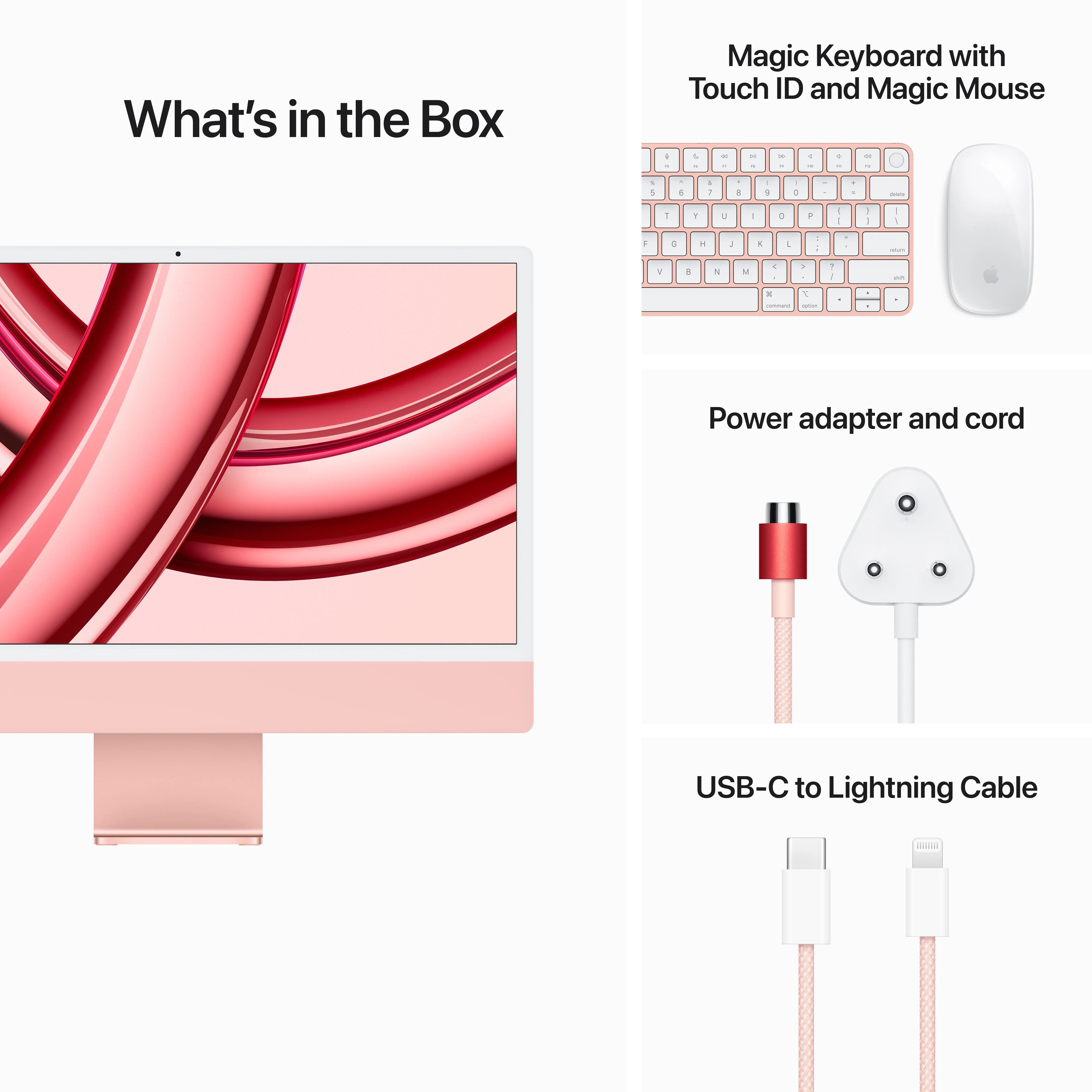 24-inch iMac with Retina 4.5K display: Apple M3 chip with 8‑core CPU and 10‑core GPU, 256GB SSD - Pink - Image 9
